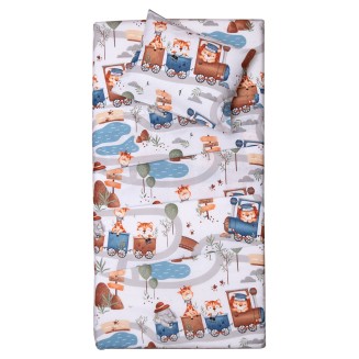 Σεντόνια Σετ Λίκνου 80x100 Viopros Άντον Λευκό